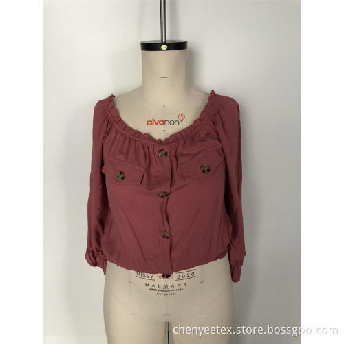Long sleeves shirt with loose shoulders